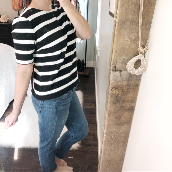 Talbots large petite striped nautical boating top - Picture 2 of 3